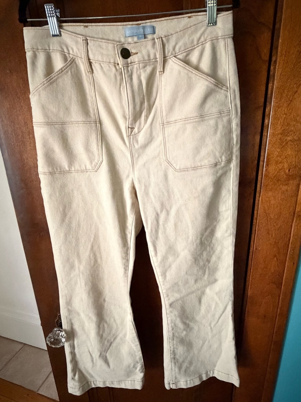 ANTONIO MELANI Light Beige High-Rise Pants